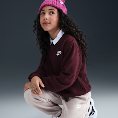 Løstsiddende Nike Sportswear Club Fleece-bukser til større børn