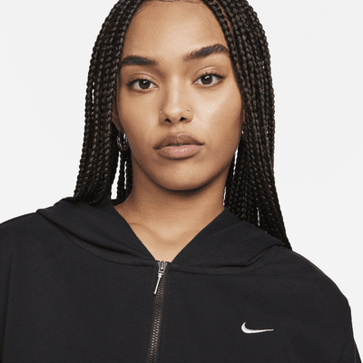 Sweat à capuche en molleton à zip et coupe ample Nike Sportswear Chill Terry pour femme