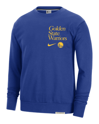 Мужской свитшот Golden State Warriors Standard Issue Nike Dri-FIT NBA Crew-Neck