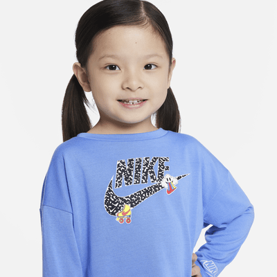 Nike Notebook Print Long Sleeve Knit Top Toddler Top