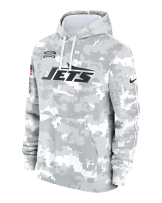 Мужское худи New York Jets Salute to Service Primary Edge Club Nike NFL Pullover Hoodie