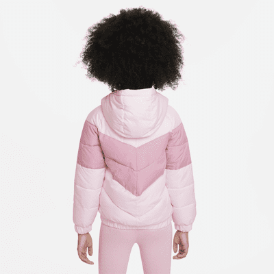 Giacca puffer con cappuccio e motivo a V Nike – Bambino/a