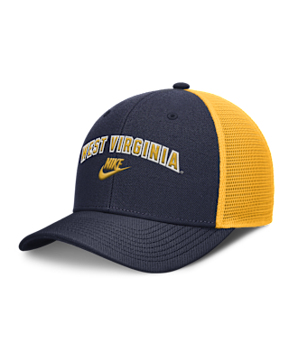 Мужские  West Virginia Legacy Arch Rise Nike Dri-FIT College Trucker Adjustable Hat