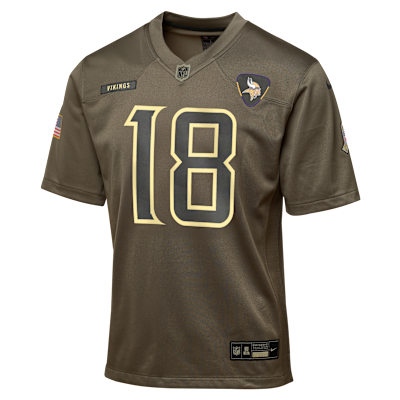 Justin Jefferson Minnesota Vikings Salute to Service Big Kids’ Nike NFL Game Jersey