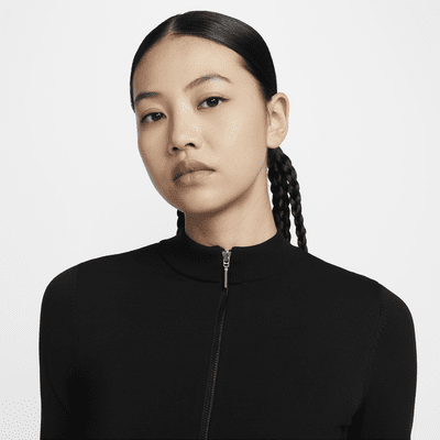 Nike Sportswear Chill Knit 女款合身長袖短版半拉鍊式毛衣上衣