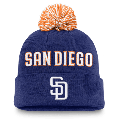 Gorro Nike de la MLB con dobladillo y pompón para hombre San Diego Padres Peak