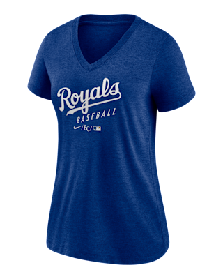 Женская футболка Kansas City Royals Authentic Collection Nike MLB V-Neck