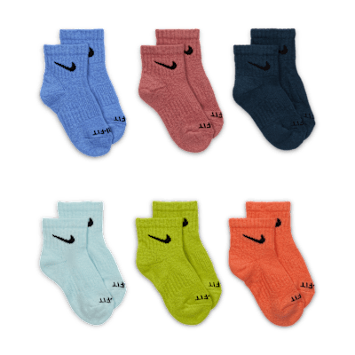 Calcetines al tobillo para niños talla pequeña (6 pares) Nike Dri-FIT Performance Basics