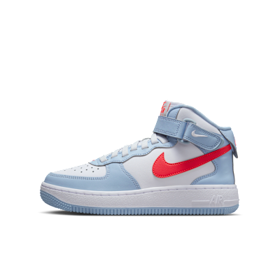 Nike Air Force 1 sneaker Light Armory Blue/Wit/Bright Crimson