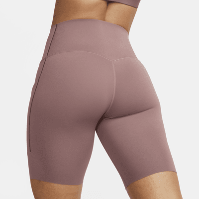 Nike Universa Bike-Shorts mit Taschen, mittlerem Halt und hohem Bund für Damen (ca. 20,5 cm)