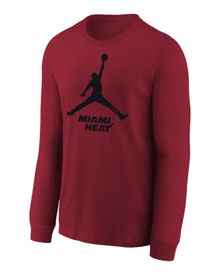 Подростковая футболка Miami Heat Essential Big Kids' Jordan NBA Long-Sleeve