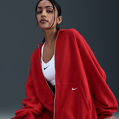 Felpa con cappuccio e zip a tutta lunghezza in fleece Nike Sportswear - Donna