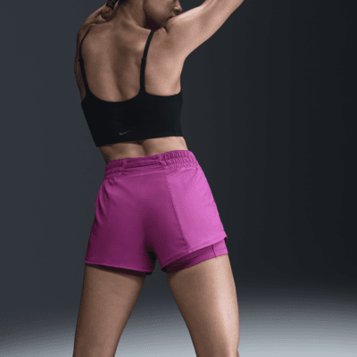 Shorts Dri-FIT 2 en 1 de tiro medio de 8 cm para mujer Nike One