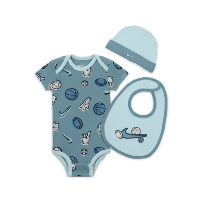 Nike Everyone From Day One dreiteiliges Bodysuit-Set (Babys, 0–9 M)