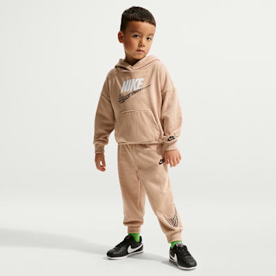 Conjunto de 2 piezas con sudadera sin cierre de French Terry oversized infantil Nike Sportswear In The Zone