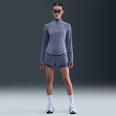 เสื้อวิ่งผู้หญิงซิปสั้น Dri-FIT Nike Tempo Flash