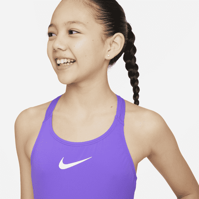 Traje de baño de una sola pieza con espalda deportiva para niña talla grande Nike Essential