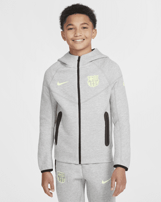 Подростковое худи FC Barcelona Tech Fleece Big Kids' (Boys') Nike Soccer Full-Zip Hoodie