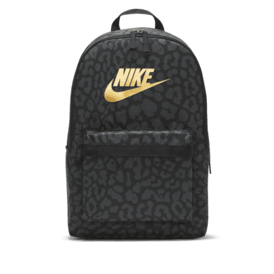 nike heritage backpack black and gold