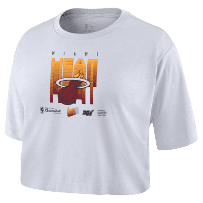 Miami Heat Courtside Women's Nike NBA Cropped T-Shirt