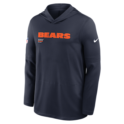 Chicago Bears Pure Fury Sideline Men's Nike Dri-FIT NFL Long-Sleeve Hooded Top