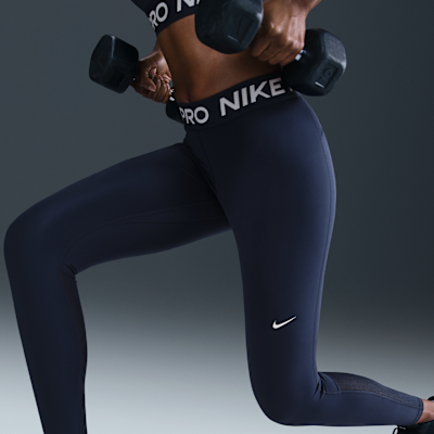 Leggings con paneles de malla de tiro medio para mujer Nike Pro
