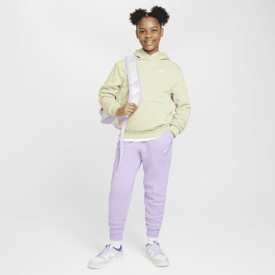 Nike Sportswear Club Fleece Older Kids' (Girls') High-Waisted Fitted Trousers (Extended Size)