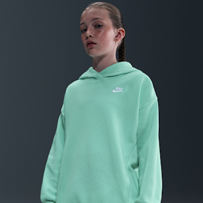 Sudadera con gorro sin cierre oversized para niños talla grande Nike Sportswear Club Fleece