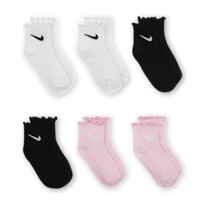 Nike Little Kids' Lettuce Welt Ankle Socks (6 Pairs)