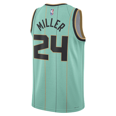 Jersey Nike Dri-FIT de la NBA Swingman para hombre Brandon Miller Charlotte Hornets 2024/25 City Edition