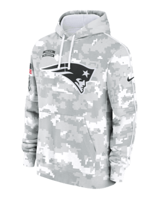 Мужское худи New England Patriots Salute to Service Primary Edge Club Nike NFL Pullover Hoodie