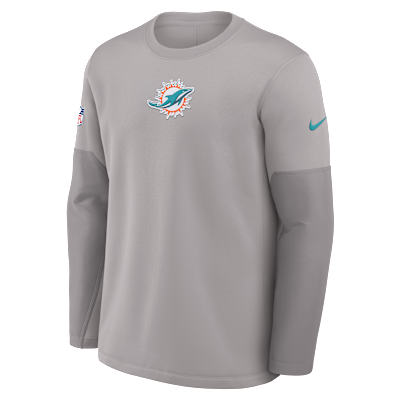 Miami Dolphins Scripted To Win Sideline Coach Men's Nike Therma-FIT NFL Long-Sleeve T-Shirt