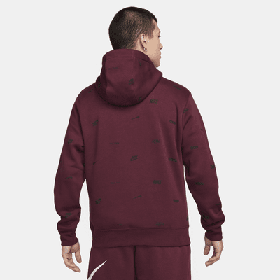 ナイキ クラブ フリース メンズ オールオーバー プリント プルオーバー パーカー