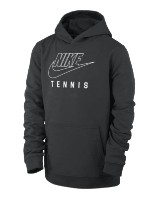 Подростковое худи Nike Swoosh Club Fleece Big Kids' Tennis Pullover Hoodie для тенниса