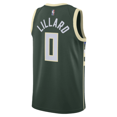 Damian Lillard Milwaukee Bucks Icon Edition 2022/23 Men's Nike Dri-FIT NBA Swingman Jersey