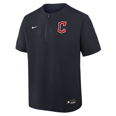 Cleveland Guardians Authentic Collection Men's Nike Dri-FIT MLB 1/4-Zip Short-Sleeve Windshirt