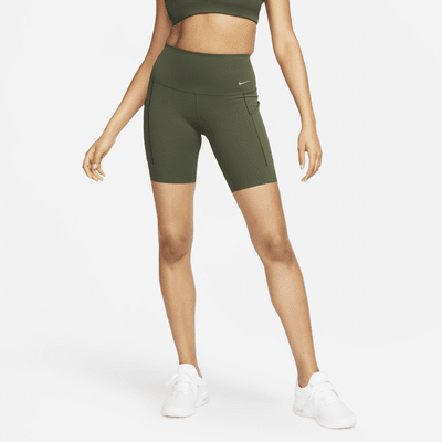 Nike Universa Women's Medium-Support High-Waisted 8" Biker Shorts with Pockets