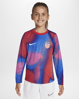 Подростковые  USMNT Academy Pro Big Kids' Nike Dri-FIT Soccer Crew-Neck Long-Sleeve Top