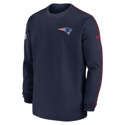 Playera de manga larga Nike de la NFL para hombre New England Patriots Sideline Coach