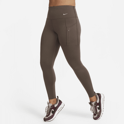 Leggings a tutta lunghezza a vita alta con tasche e sostegno elevato Nike Go – Donna