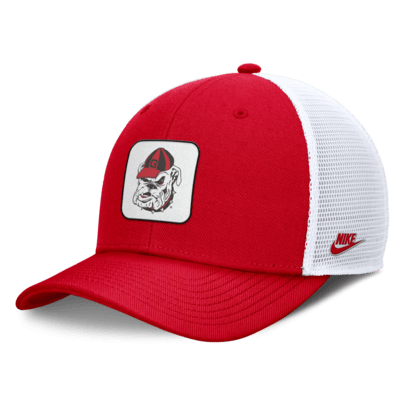 Gorra de rejilla universitaria Nike ajustable para hombre Georgia Bulldogs Legacy Rise Mascot