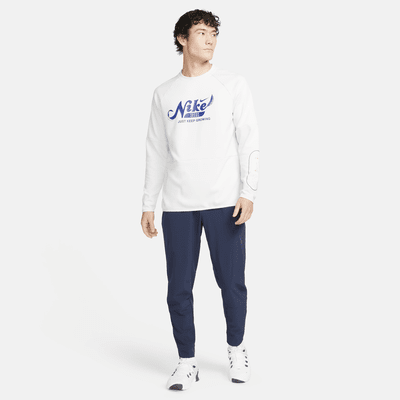 Nike メンズDri-FIT フリース フィットネス クルーネック トップ