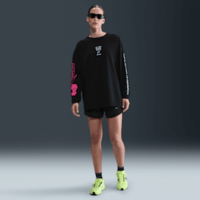 Playera de manga larga con gráficos oversized para mujer Nike