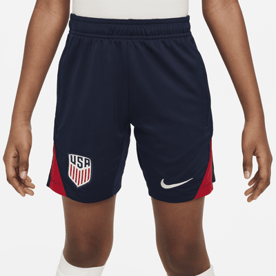 Shorts de futbol de la selección nacional masculina de Estados Unidos Strike de tejido Knit Nike Dri-FIT para niños talla grande
