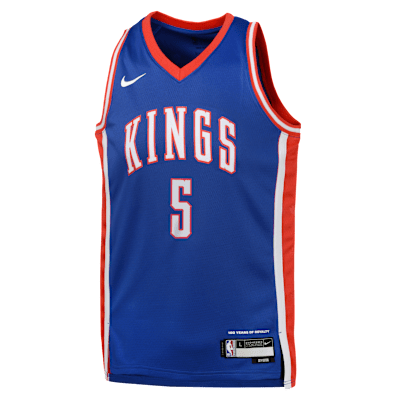 Jersey Nike Dri-FIT de la NBA Swingman para niños talla grande De'Aaron Fox Sacramento Kings 2024/25 City Edition