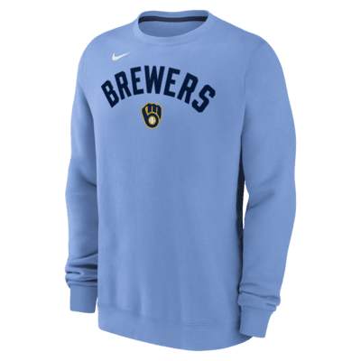 Milwaukee Brewers Classic Men's Nike MLB Pullover Crew