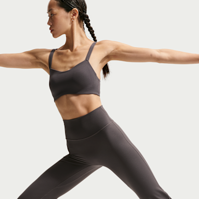 나이키 젠비 여성 하이웨이스트 플레어 노 프론트 심 레깅스