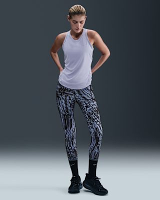 Женские тайтсы Nike Swift High-Waisted 7/8 Printed Leggings для бега