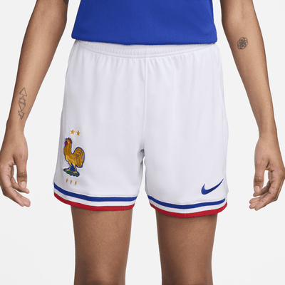 Short de foot Replica Nike Dri-FIT FFF 2024 Stadium Domicile pour femme