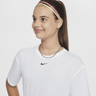 Playera de manga corta Dri-FIT para niña talla grande Nike One Relaxed